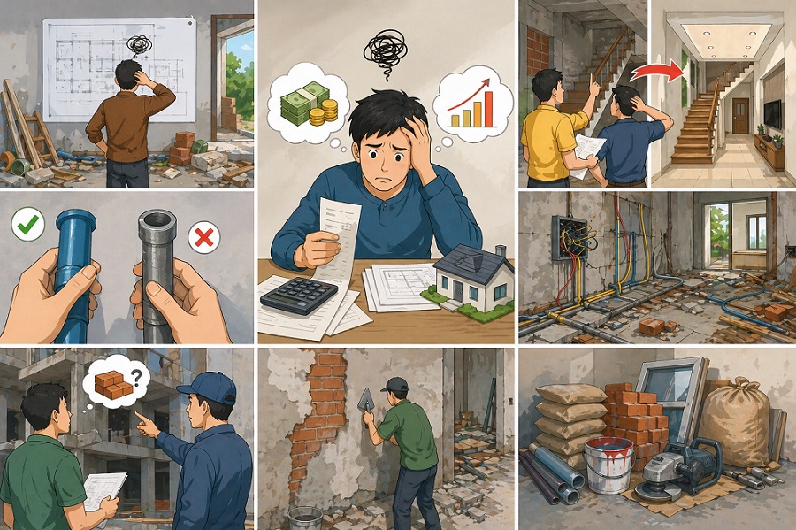 7 sai lầm khi xây nhà khiến bạn tốn thêm hàng trăm triệu