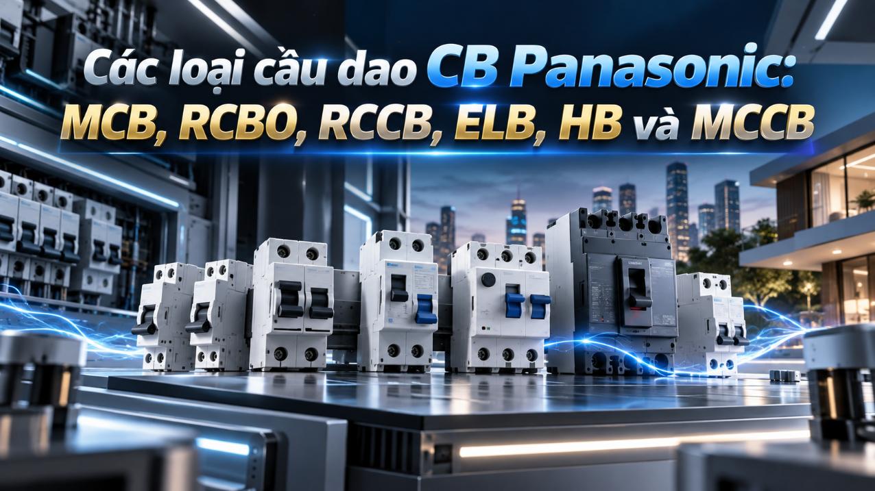 Các loại cầu dao CB Panasonic: MCB, RCBO, ELB, RCCB, HB và MCCB chọn thế nào?