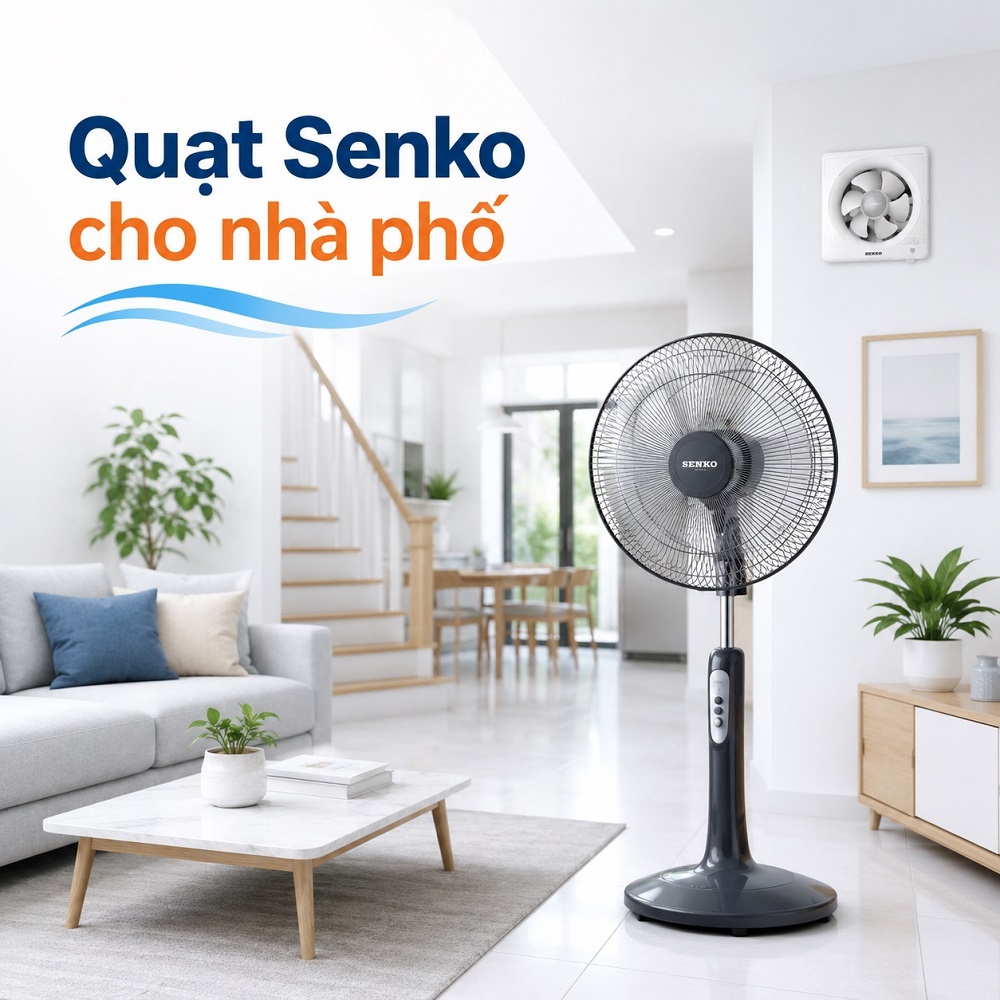 Các loại quạt Senko thông dụng cho nhà phố: Gợi ý model theo từng không gian