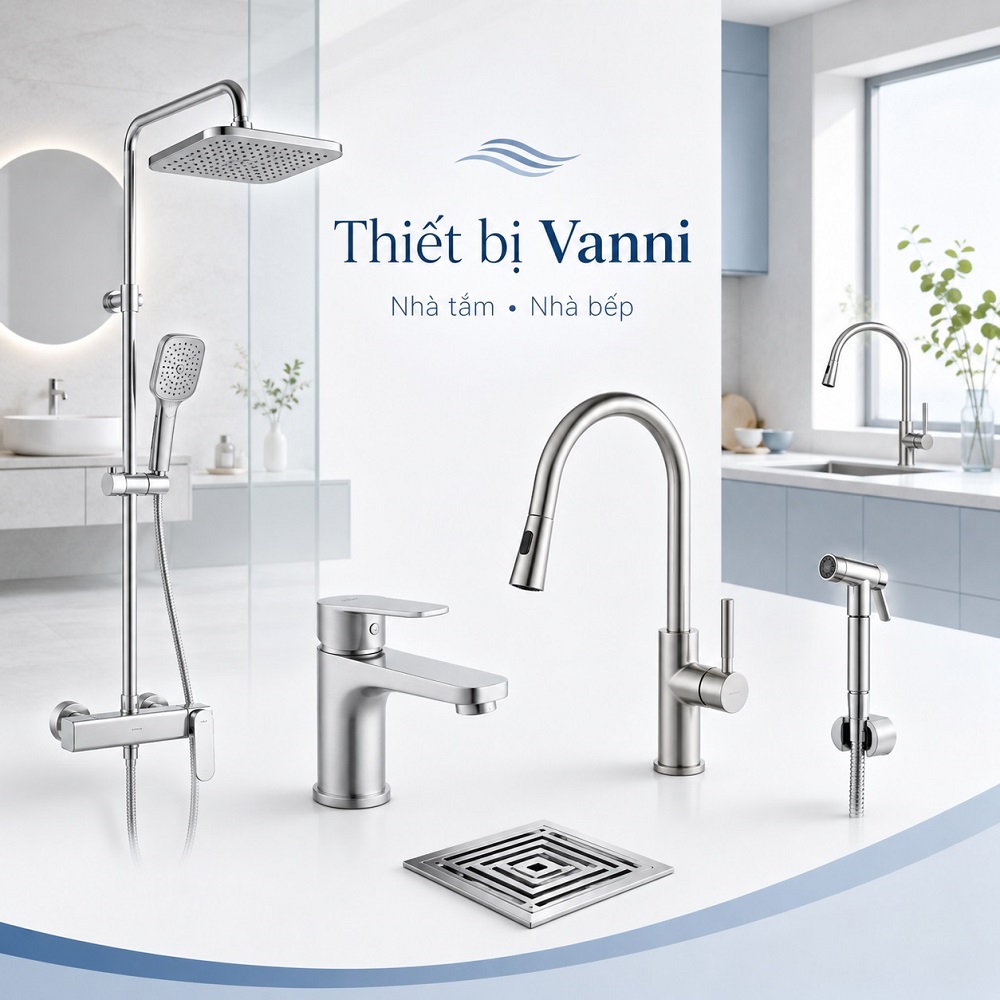 Các loại thiết bị vệ sinh Vanni thông dụng