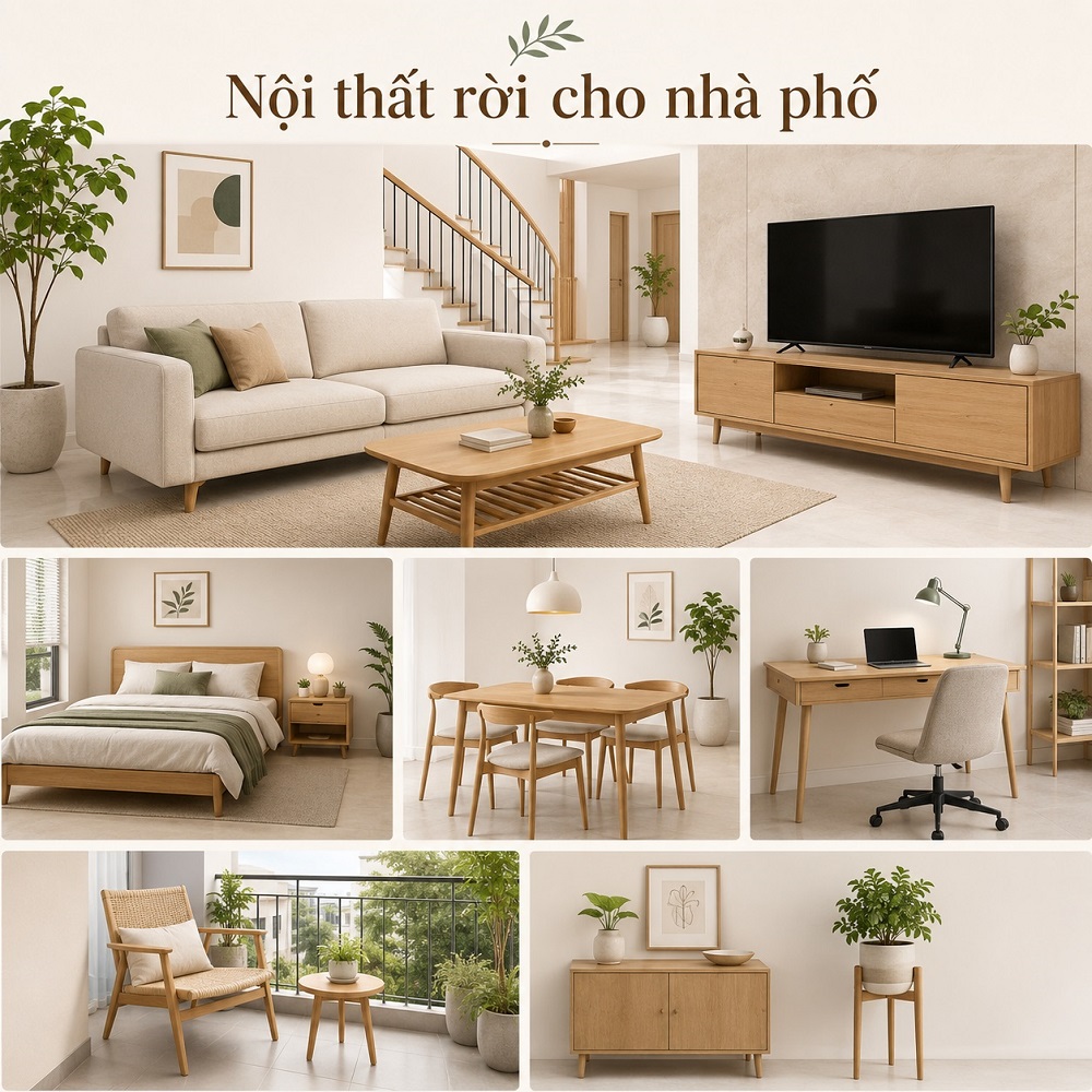 Các món nội thất rời phổ biến dành cho nhà phố: Gợi ý theo từng không gian