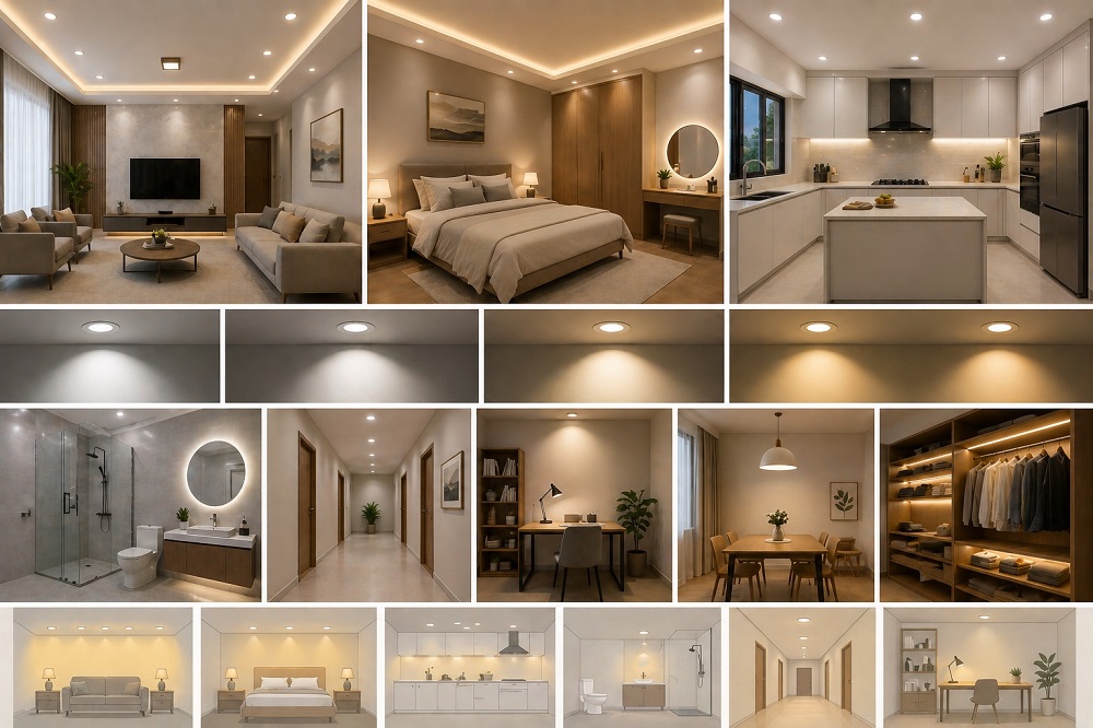 Cách chọn công suất đèn LED phù hợp theo từng phòng