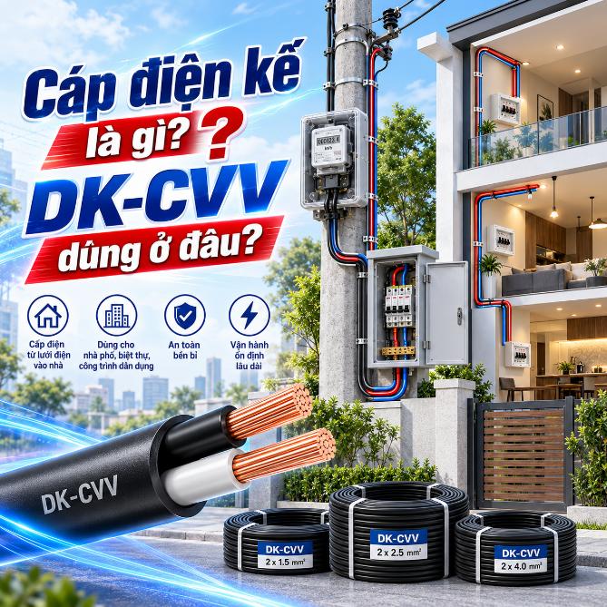 Cáp điện kế là gì? DK-CVV dùng ở đâu?