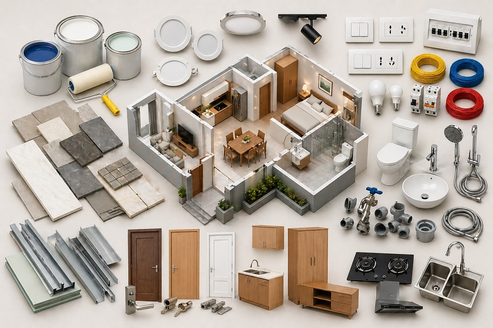 Checklist vật tư hoàn thiện nhà – Danh sách đầy đủ & dễ hiểu từ A–Z