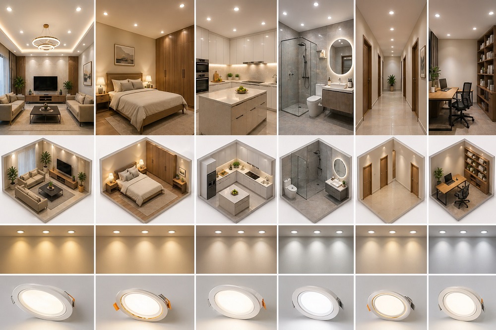 Combo đèn LED theo từng phòng – Chọn sẵn, lắp là dùng