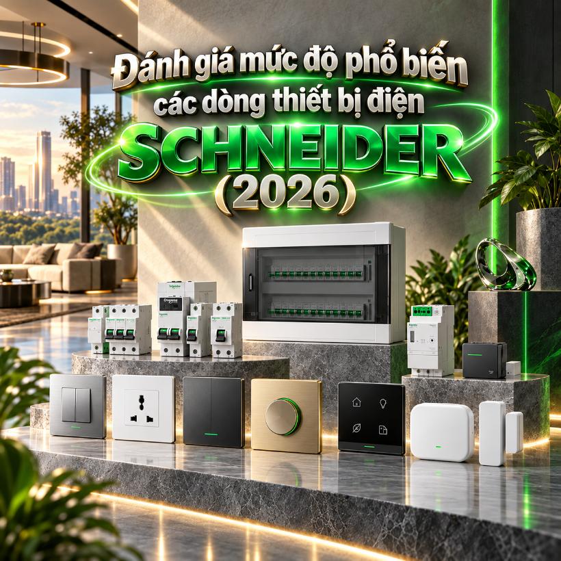 Đánh giá các dòng thiết bị điện Schneider Electric phổ biến năm 2026