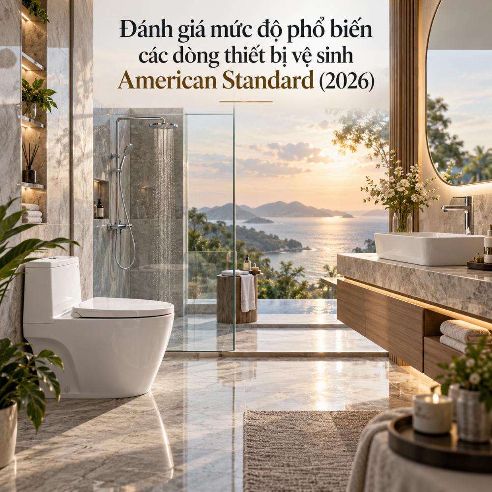 Đánh giá các dòng thiết bị vệ sinh American Standard phổ biến năm 2026