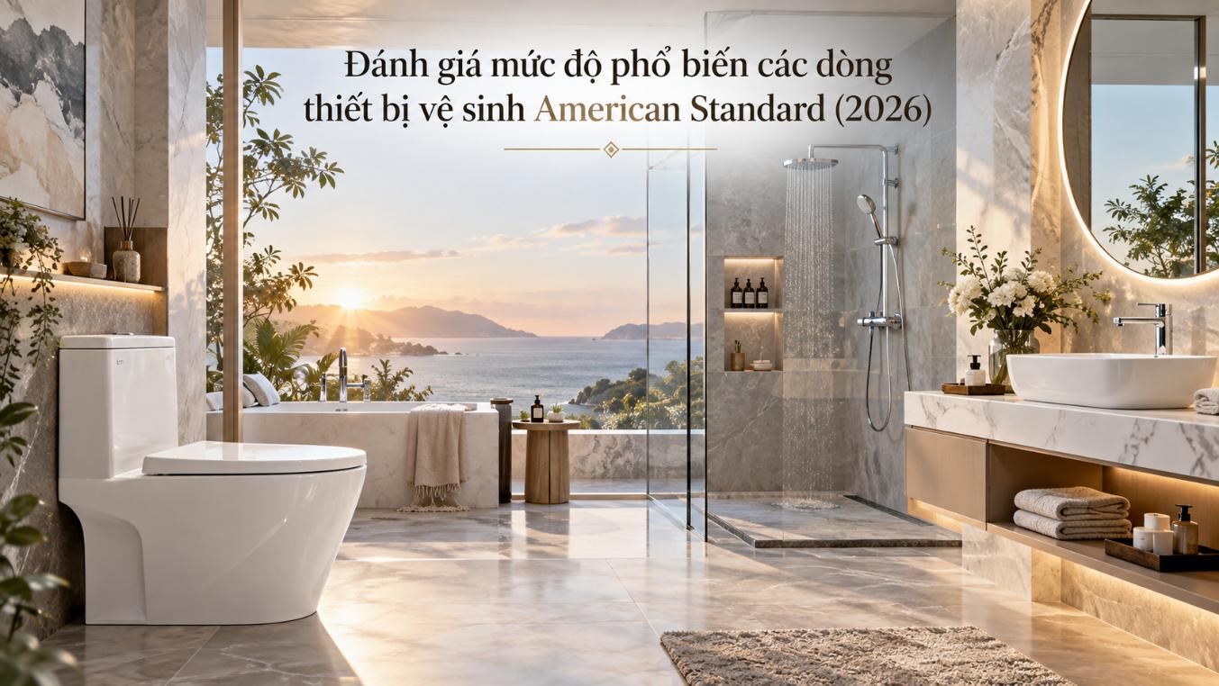 Đánh giá các dòng thiết bị vệ sinh American Standard phổ biến năm 2026