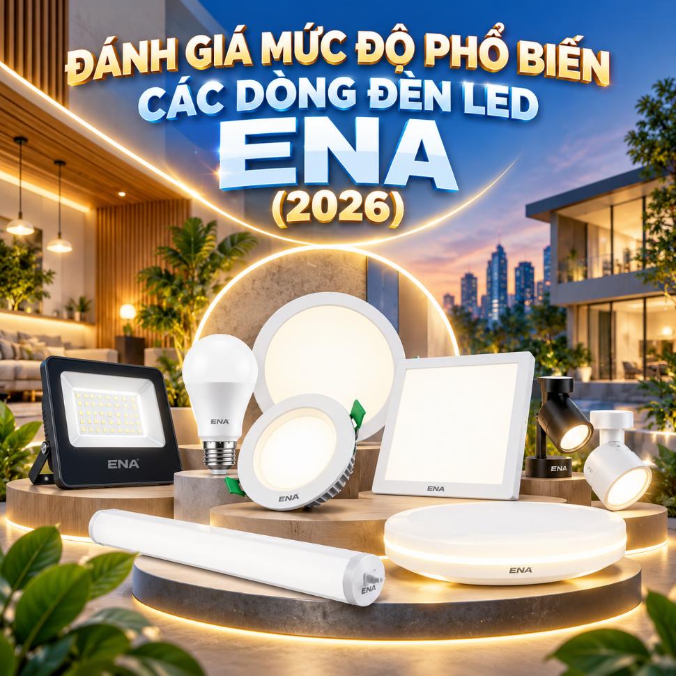 Đánh giá mức độ phổ biến các dòng đèn LED ENA (2026)