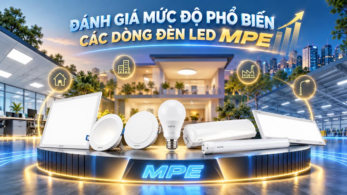 Đánh giá mức độ phổ biến các dòng đèn LED MPE (2026)
