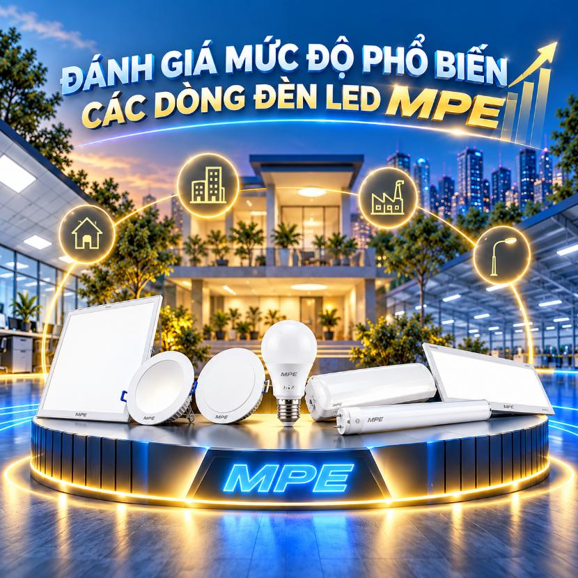 Đánh giá mức độ phổ biến các dòng đèn LED MPE (2026)