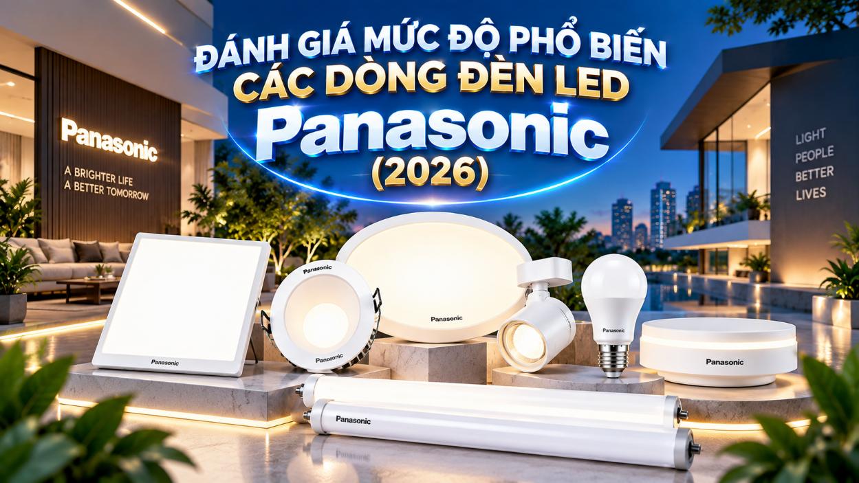 Đánh giá mức độ phổ biến các dòng đèn LED Panasonic (2026)