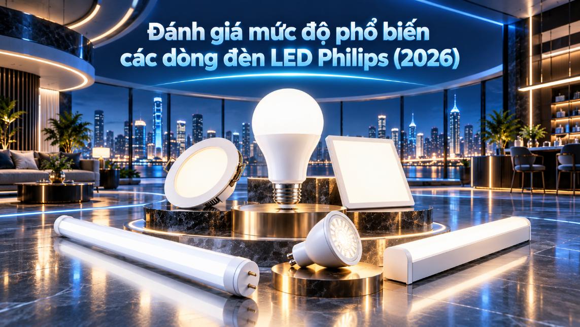 Đánh giá mức độ phổ biến các dòng đèn LED Philips (2026)
