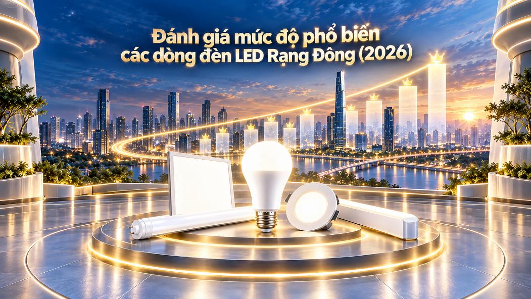 Đánh giá mức độ phổ biến các dòng đèn LED Rạng Đông (2026)