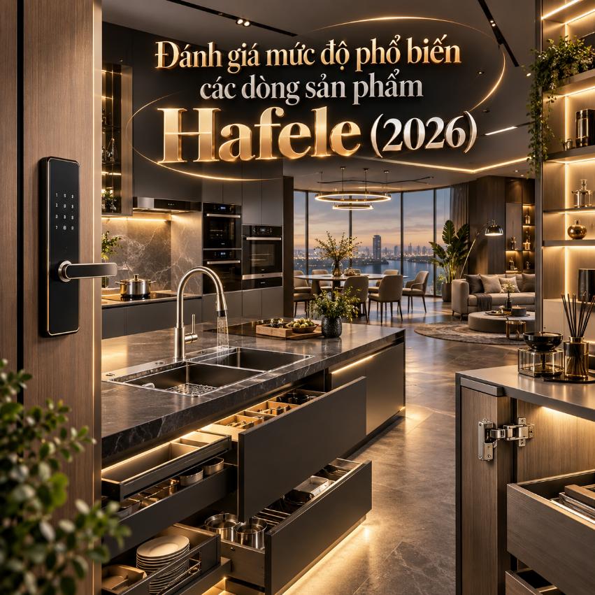 Đánh giá mức độ phổ biến các dòng sản phẩm Häfele 2026