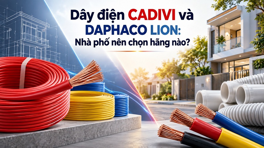 Dây điện CADIVI và DAPHACO LION: Nhà phố nên chọn hãng nào?