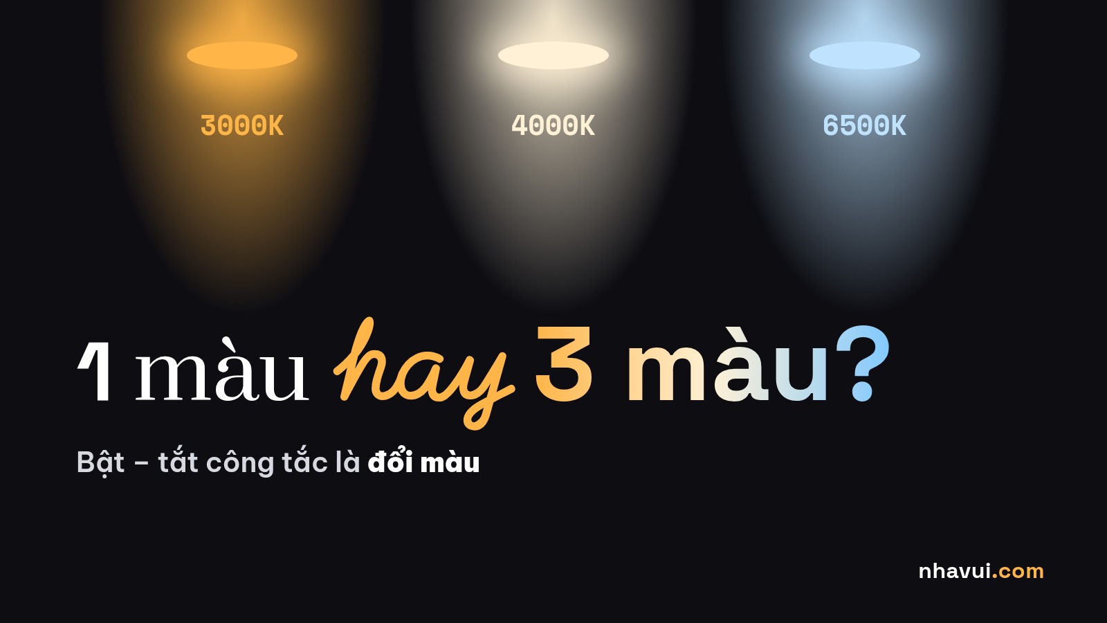 Đèn LED âm trần 1 màu và 3 màu: Khác nhau ở đâu, chọn loại nào