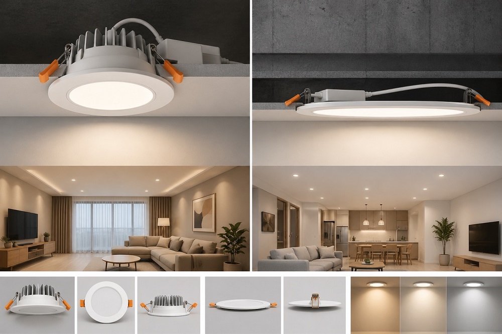 Đèn LED âm trần tròn vs siêu mỏng – Nên chọn loại nào?