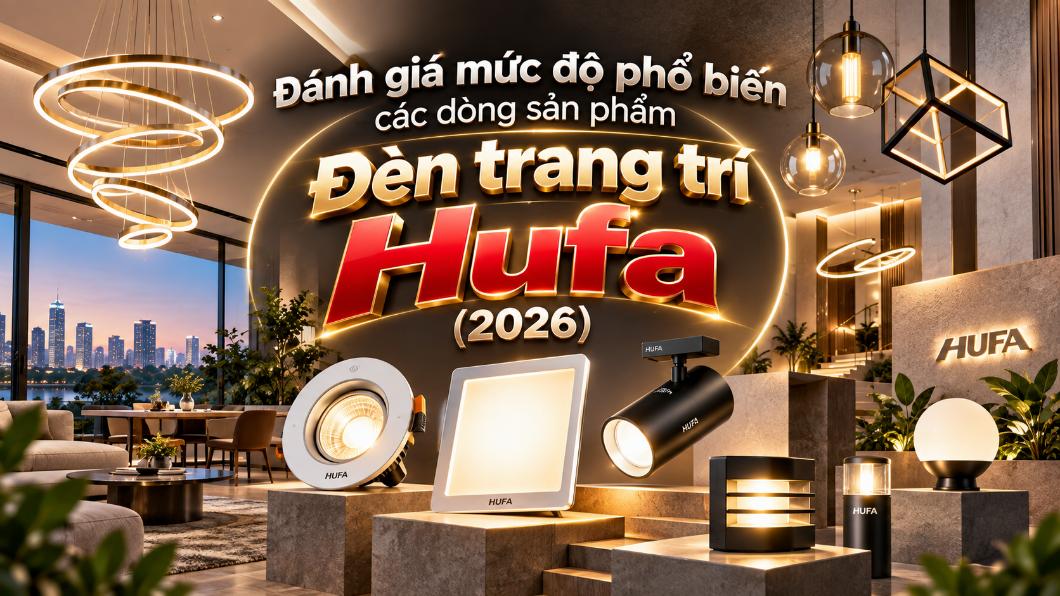 Đánh giá mức độ phổ biến các dòng đèn trang trí Hufa 2026