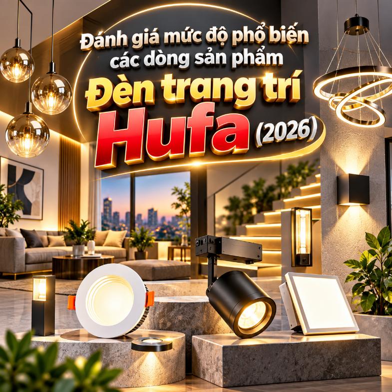 Đánh giá mức độ phổ biến các dòng đèn trang trí Hufa 2026