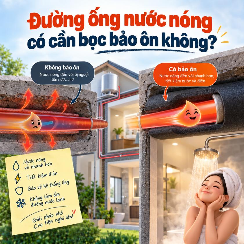 Đường Ống Nước Nóng Có Cần Bọc Bảo Ôn Không?