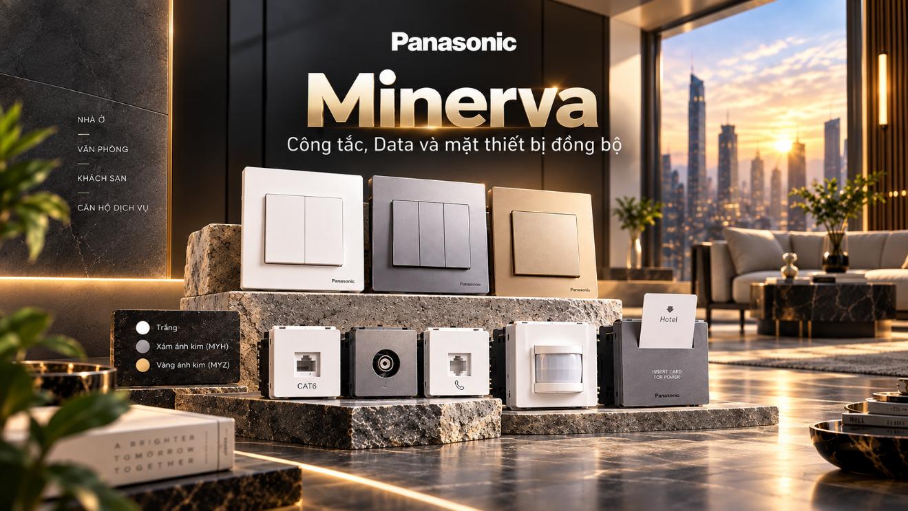 Panasonic Minerva: Công tắc, Data và mặt thiết bị đồng bộ
