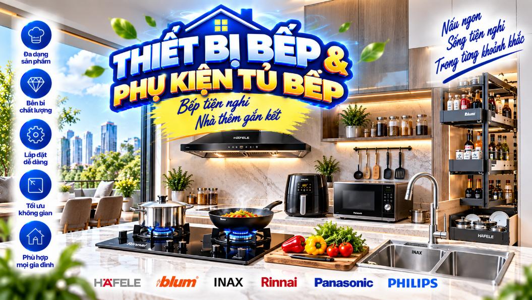 Phần 12- Phổ thông: Thiết bị bếp & Phụ kiện tủ bếp – Sản phẩm, thông số và cách chọn