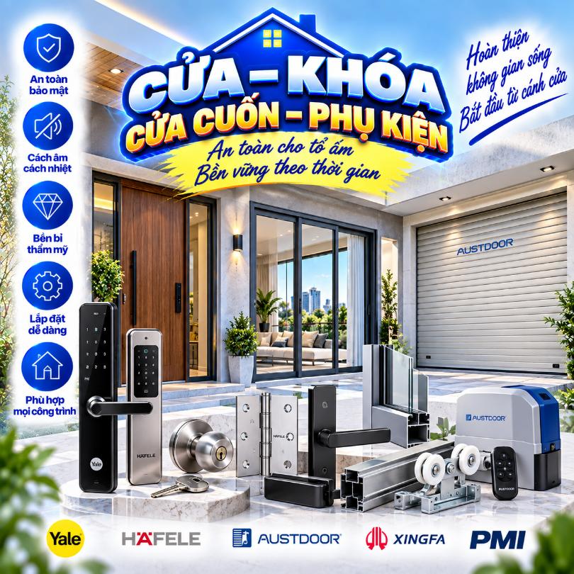 Phần 13- Phổ thông: Khóa – Cửa cuốn – Phụ kiện: Sản phẩm, thông số và cách chọn