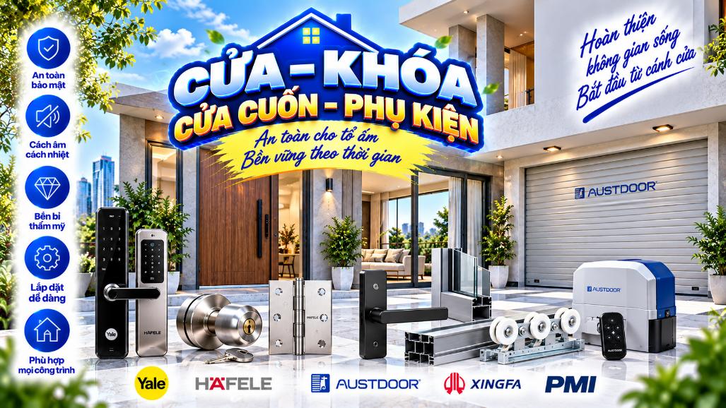 Phần 13- Phổ thông: Khóa – Cửa cuốn – Phụ kiện: Sản phẩm, thông số và cách chọn