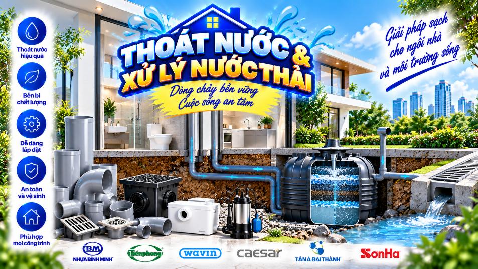 Phần 14- Phổ thông: Thoát nước & Xử lý nước thải – Sản phẩm, thông số và cách chọn