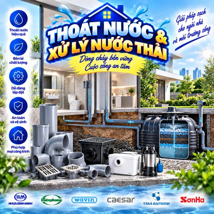 Phần 14- Phổ thông: Thoát nước & Xử lý nước thải – Sản phẩm, thông số và cách chọn