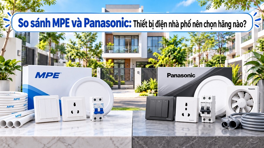 So sánh MPE và Panasonic: Thiết bị điện nhà phố