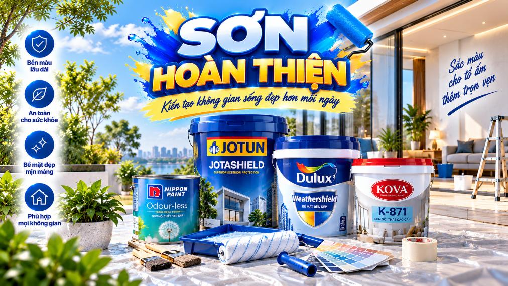 Phần 4- Phổ thông: Sơn hoàn thiện – Sản phẩm, hệ sơn và cách chọn cho nhà phố