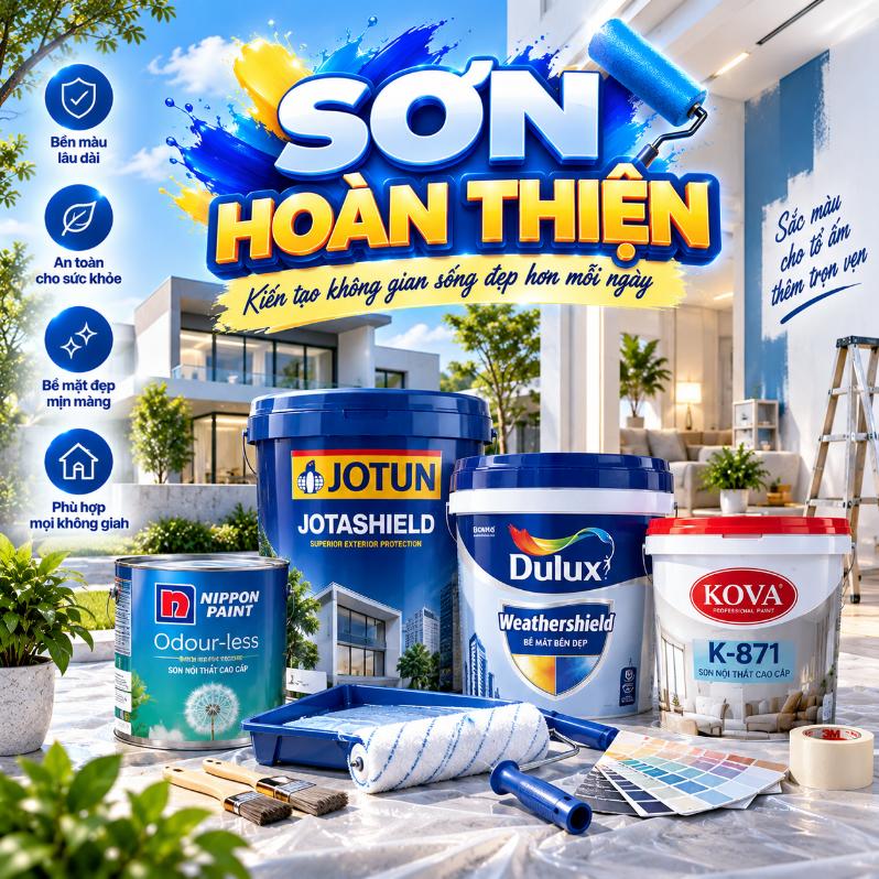 Phần 4- Phổ thông: Sơn hoàn thiện – Sản phẩm, hệ sơn và cách chọn cho nhà phố
