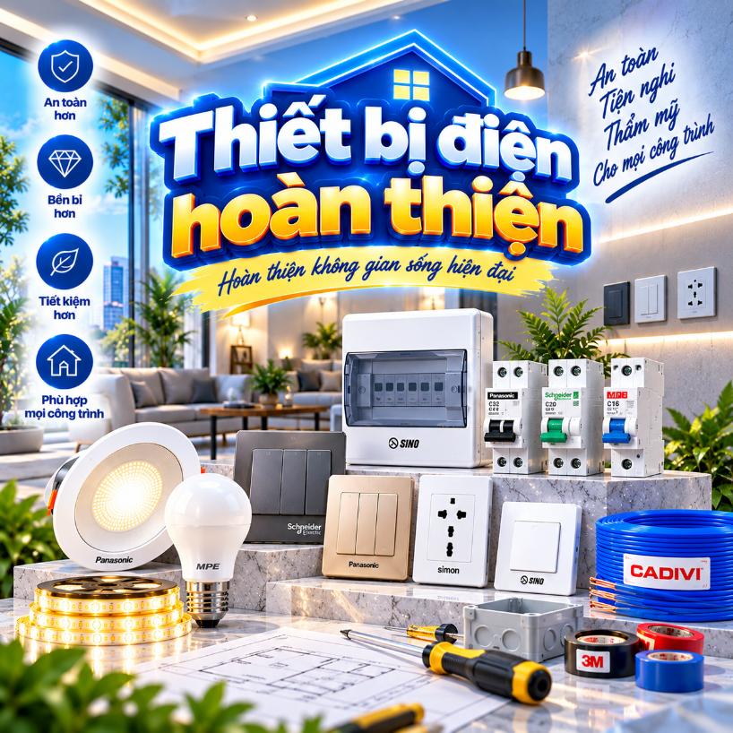 Phần 5- Phổ thông: Thiết bị điện hoàn thiện – Sản phẩm, thông số và cách chọn