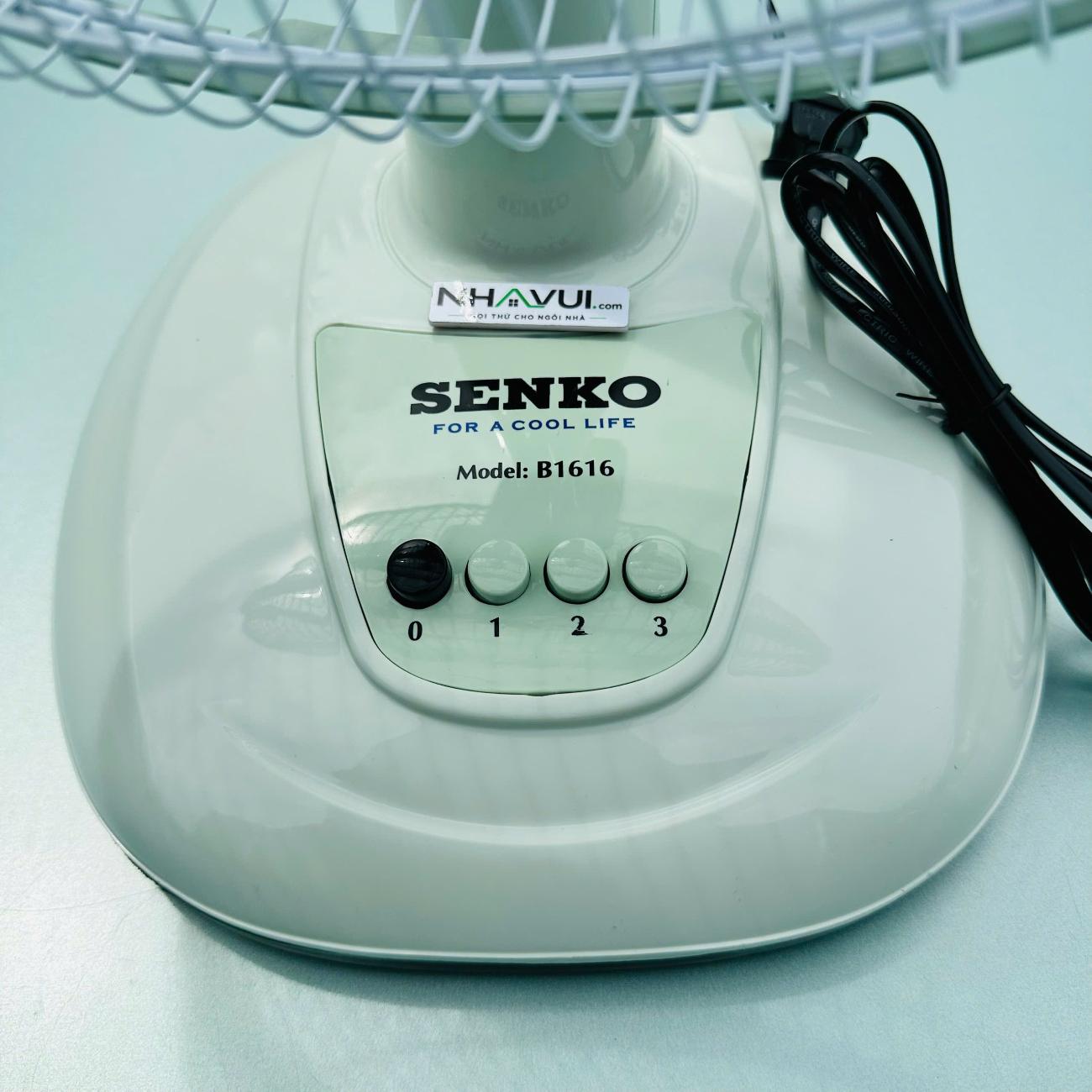 Quạt bàn B4 Senko B1616 47W nút bấm màu Kem nâu, Kem môn, Kem cốm