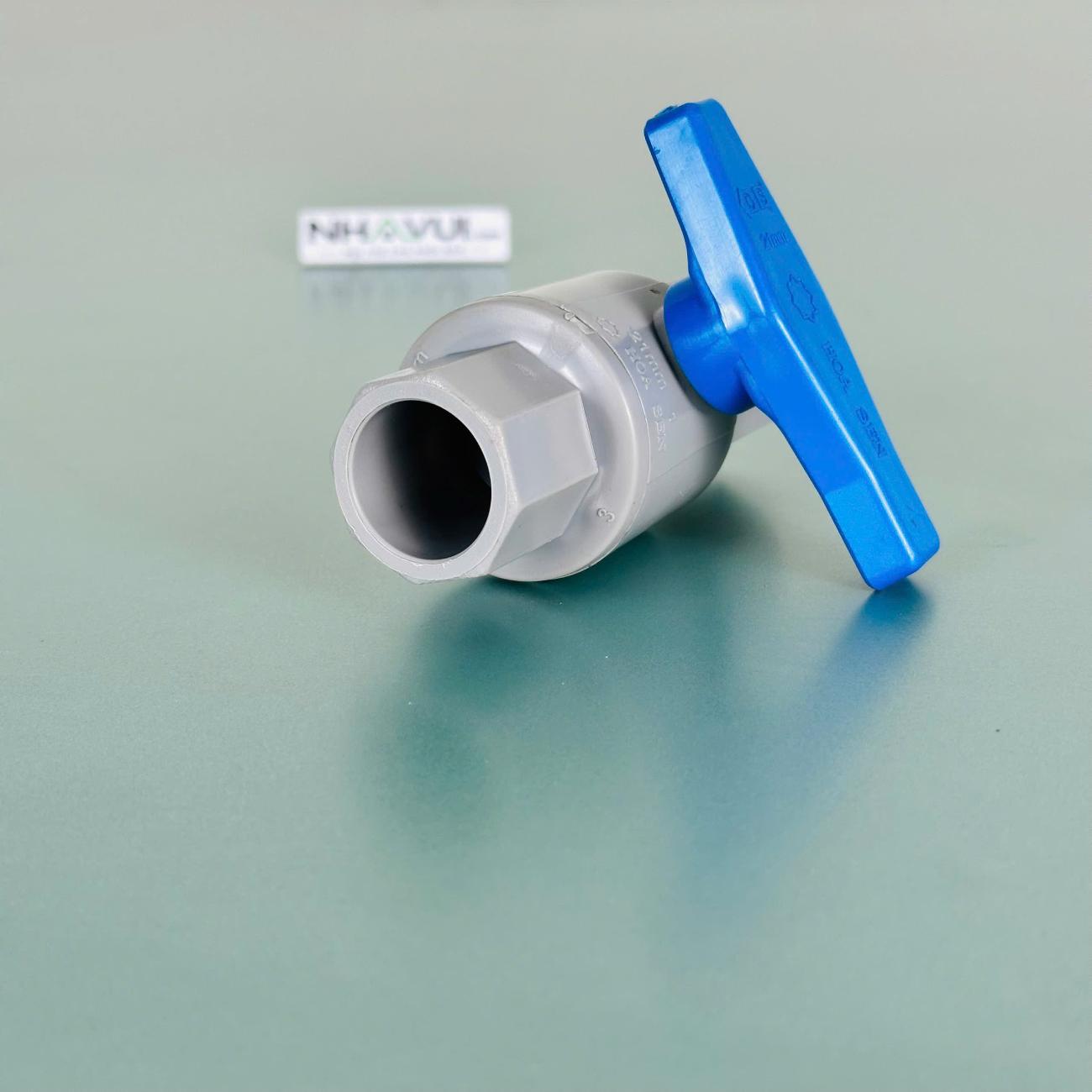 Van cầu nhựa uPVC Hoa Sen Ø21 – dùng khóa dòng nước trên đường ống PVC-U