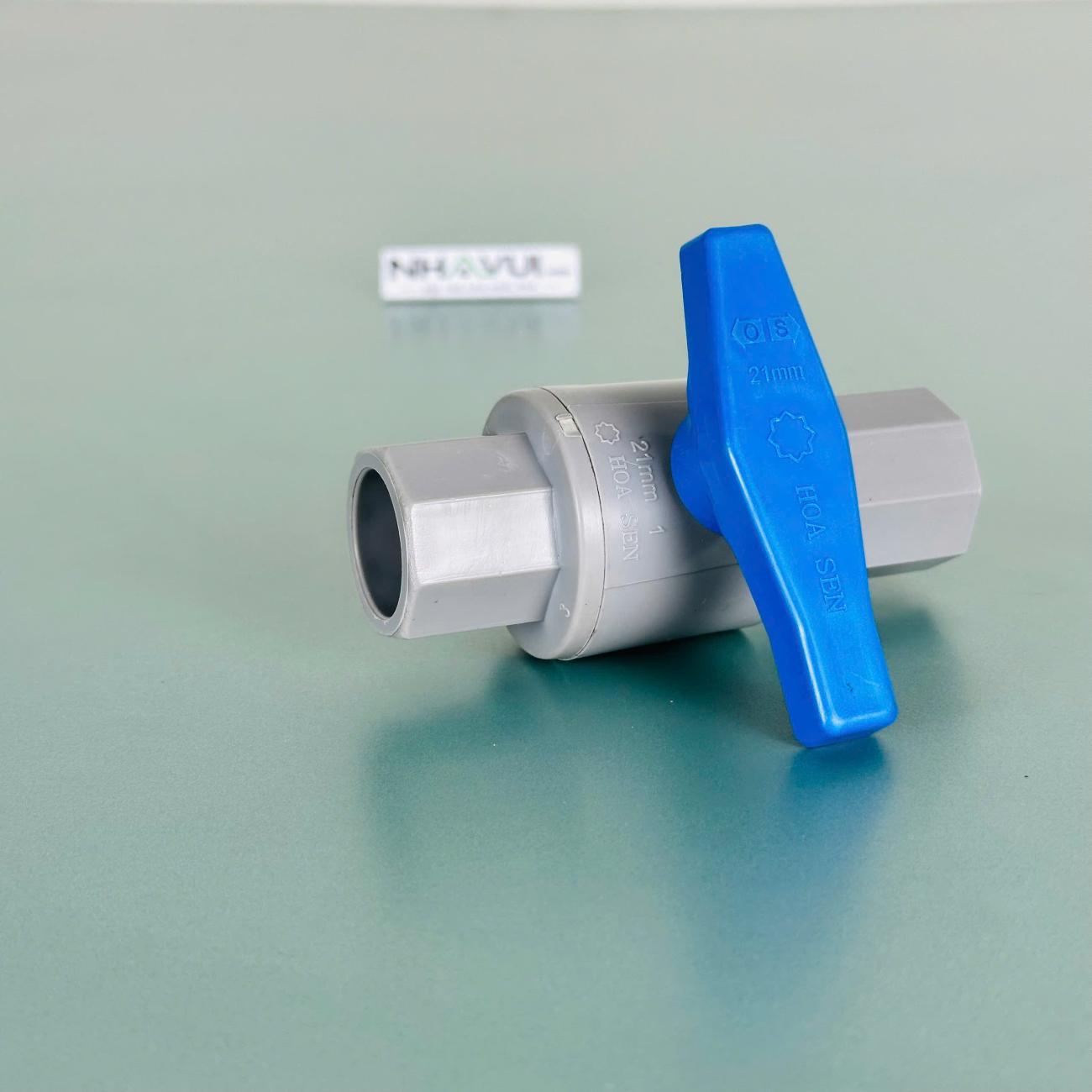 Van cầu nhựa uPVC Hoa Sen Ø21 – dùng khóa dòng nước trên đường ống PVC-U
