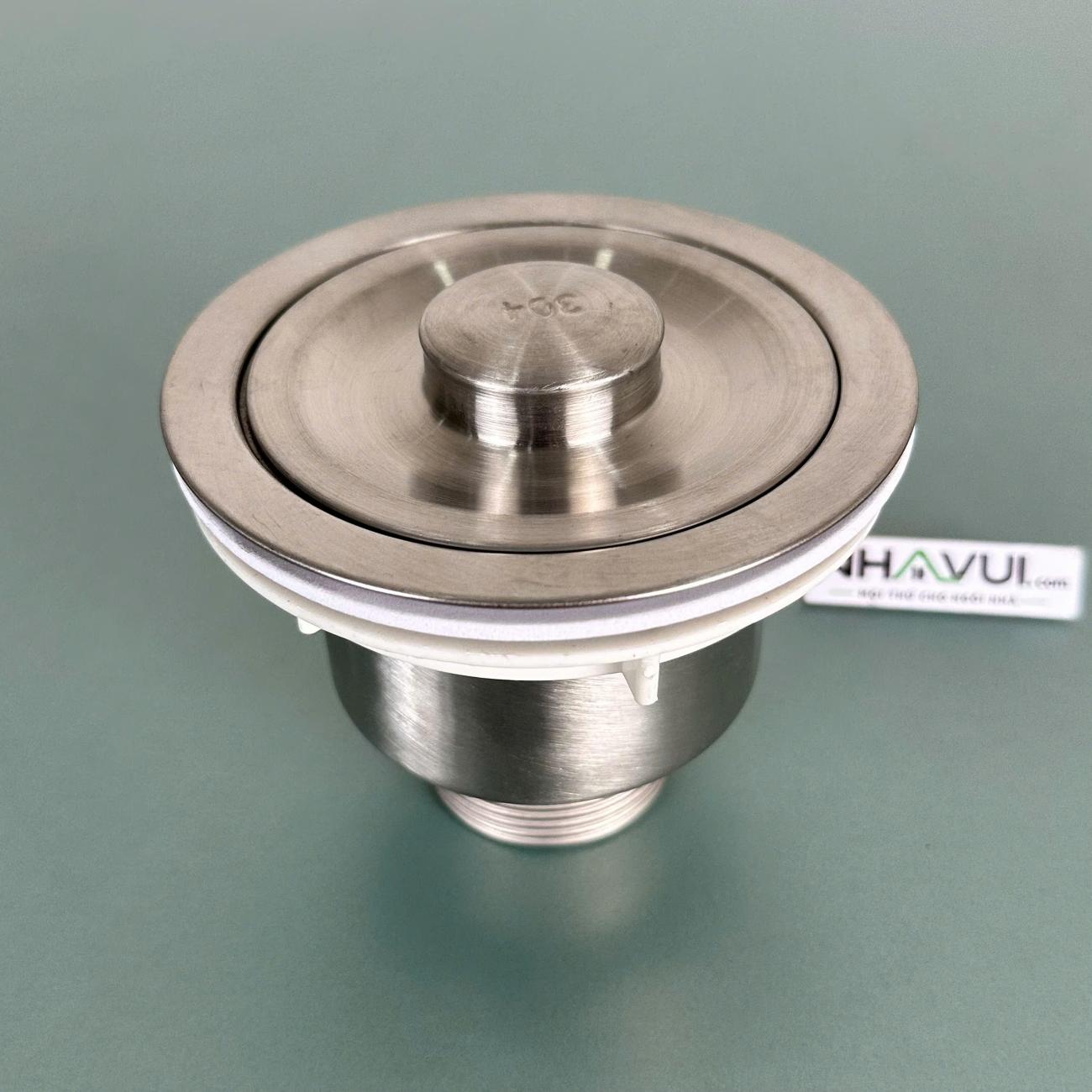 Bầu xi phông chậu rửa bát inox 110mm, 140mm