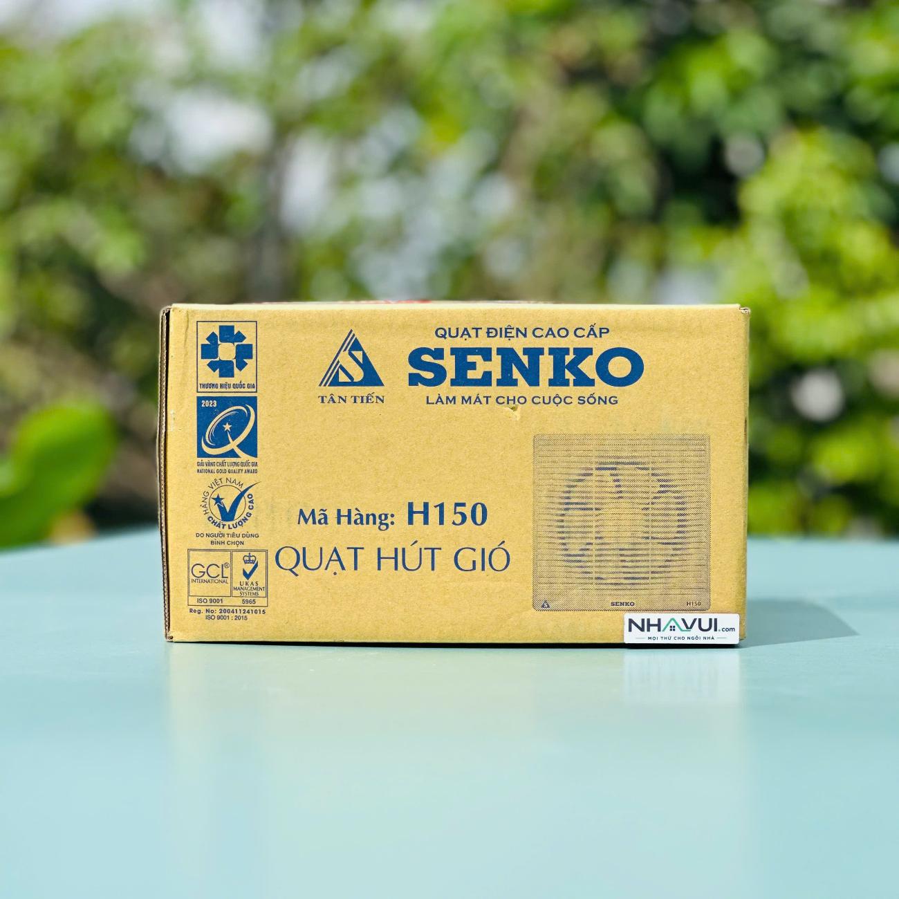 Quạt hút Senko H150 30W 2 chiều cánh 15cm khung âm tường 200x200mm