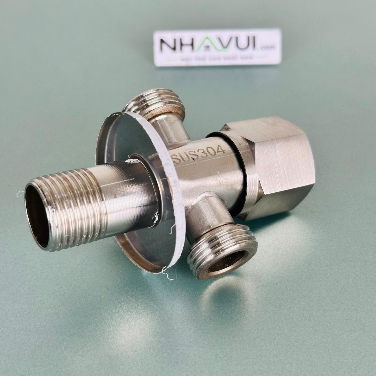 Van T Luco Ø21mm inox 304 – dùng chia đường cấp nước