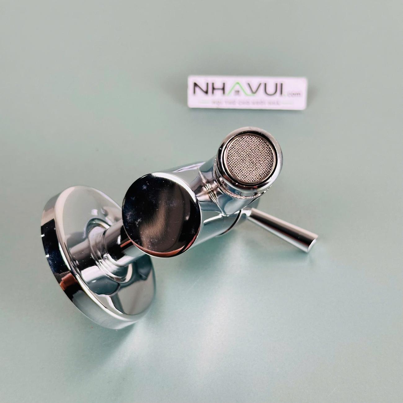 Vòi hồ đồng thau mạ chrome Luco – dùng cấp và xả nước lạnh
