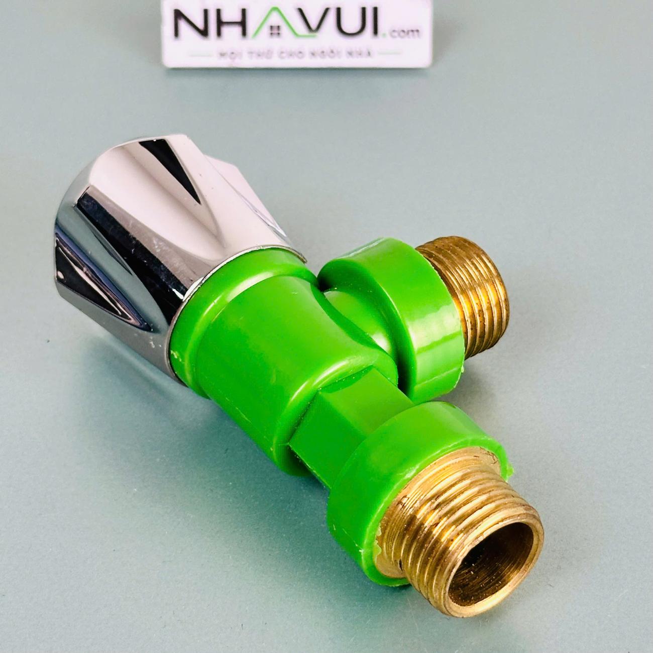 Van góc đôi 2 đầu ren ngoài – dùng khóa và điều khiển đường cấp nước