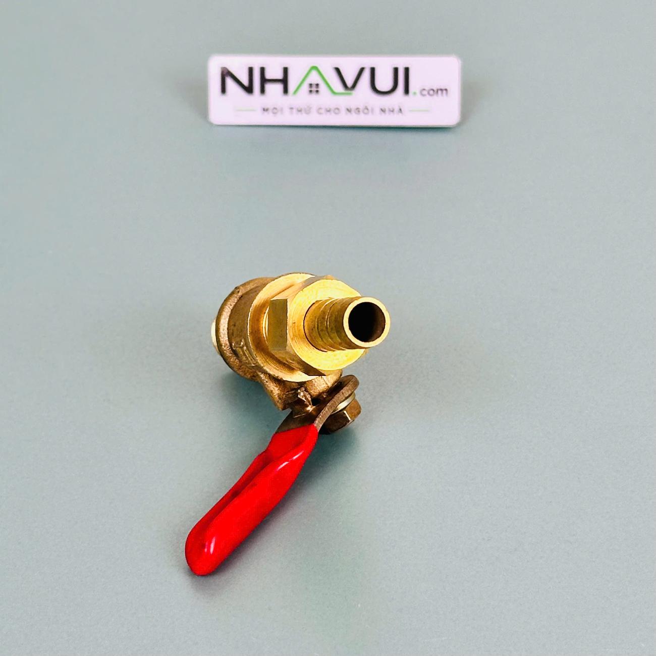 Van hơi đồng Đài Loan G1/4 đuôi chuột 8mm