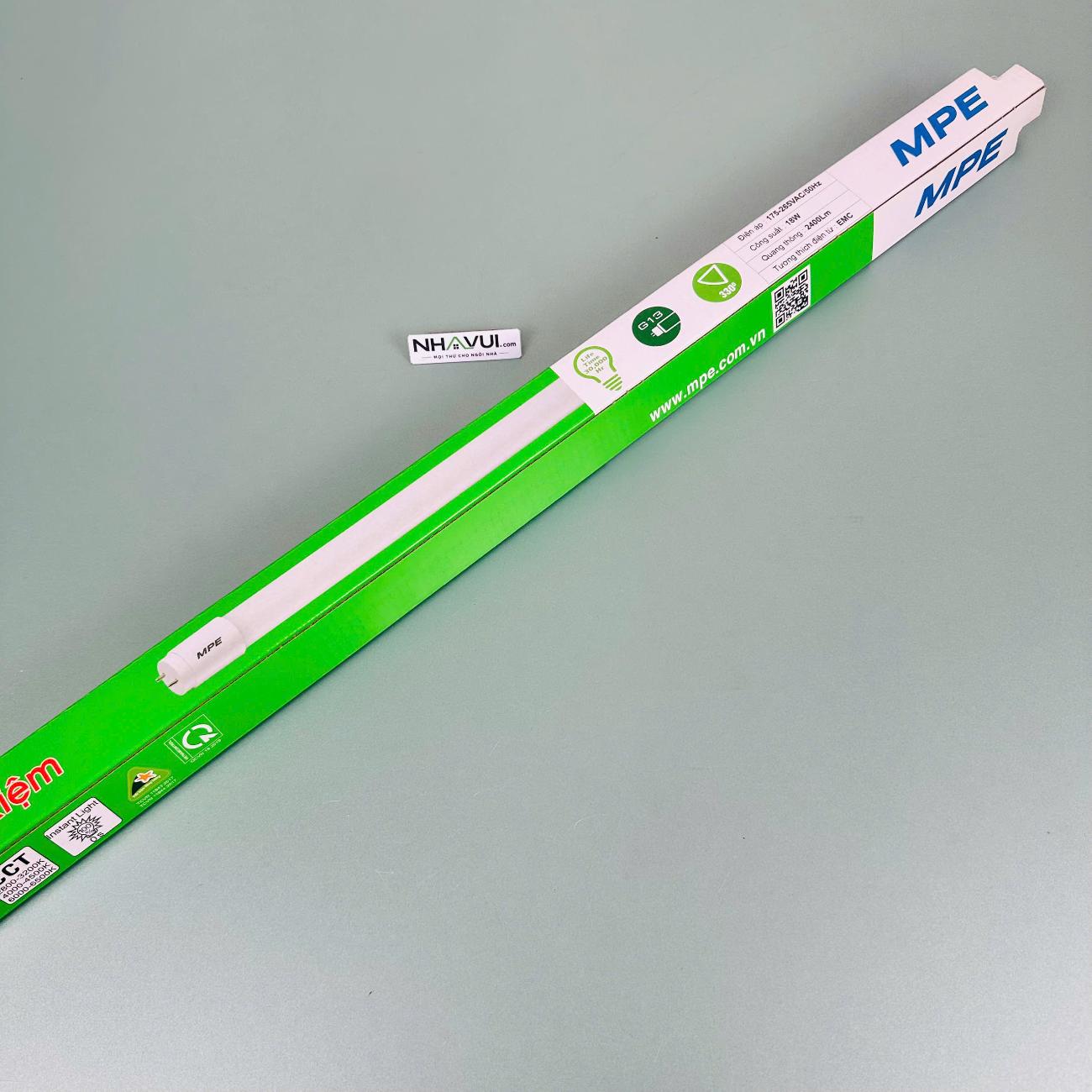 Đèn LED Tube thủy tinh MPE GT8-60 9W 0.6m 1200Lm