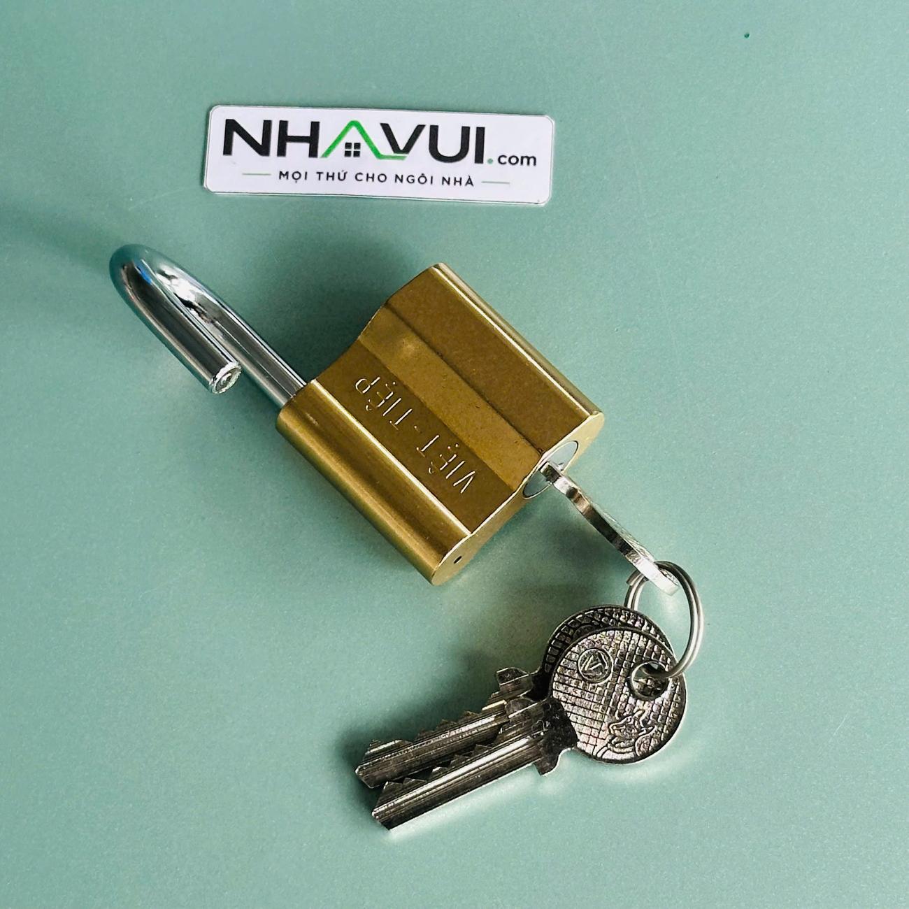 Khóa treo đồng thường Việt Tiệp 0138M 4 phân chìa
