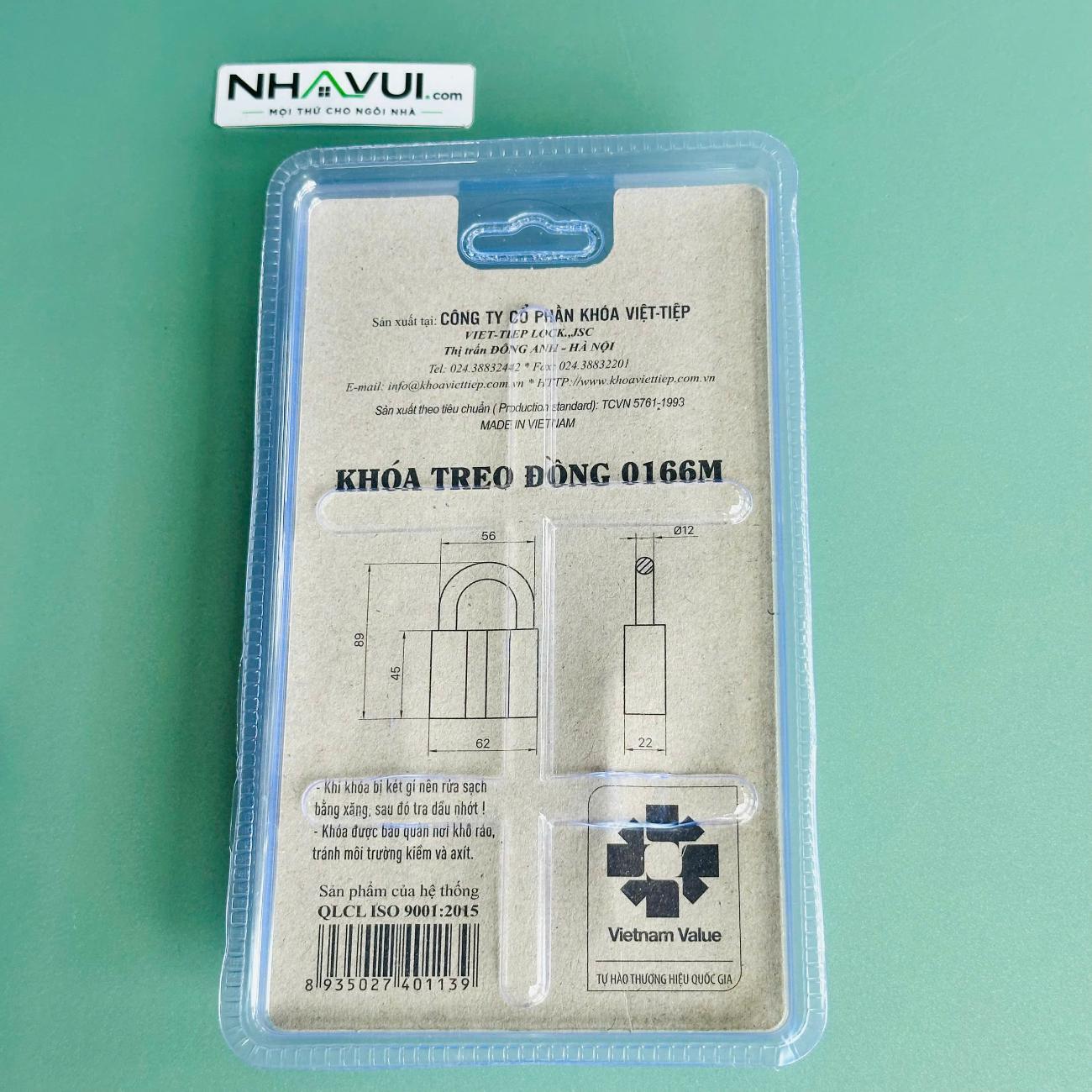 Khóa treo đồng thường Việt Tiệp 0166M