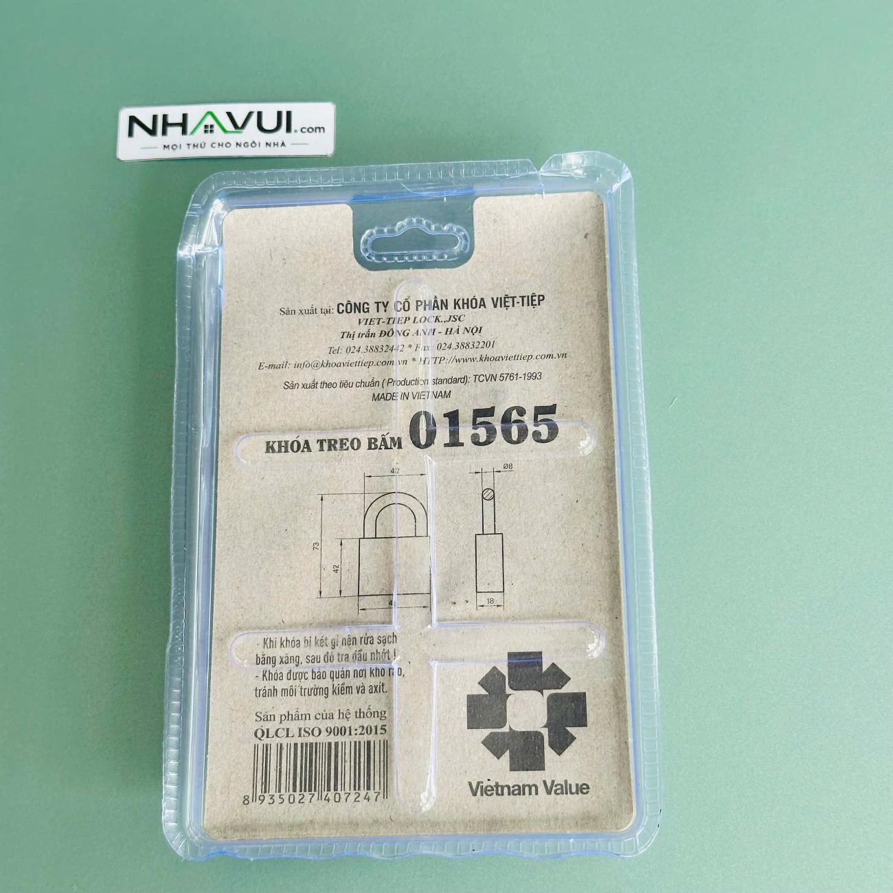 Khóa treo bấm gang Việt Tiệp 01565
