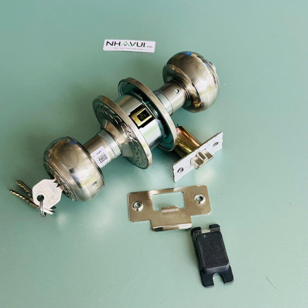 Khóa tay nắm tròn inox Việt Tiệp 04206