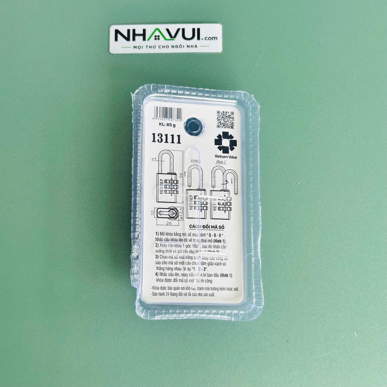 Khóa treo số xoay Việt Tiệp 13111